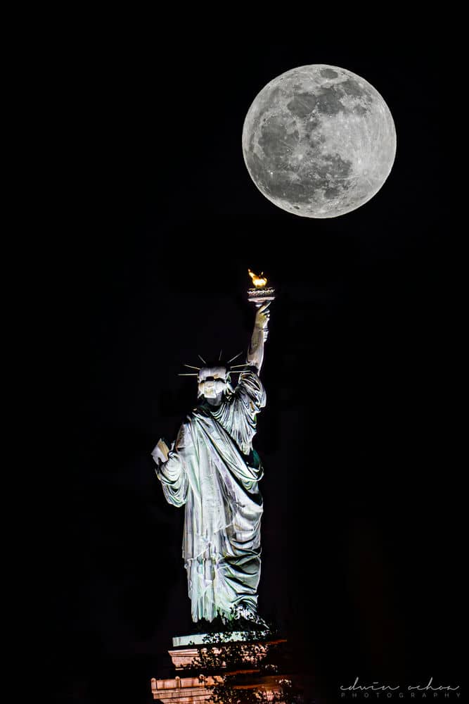 2024 Pink Moon with Liberty